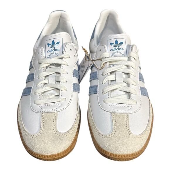 Adidas Samba OG JS1391 Women’s Size 9.5 Blue White Gum Shoes New w/ Defect - Picture 2 of 8